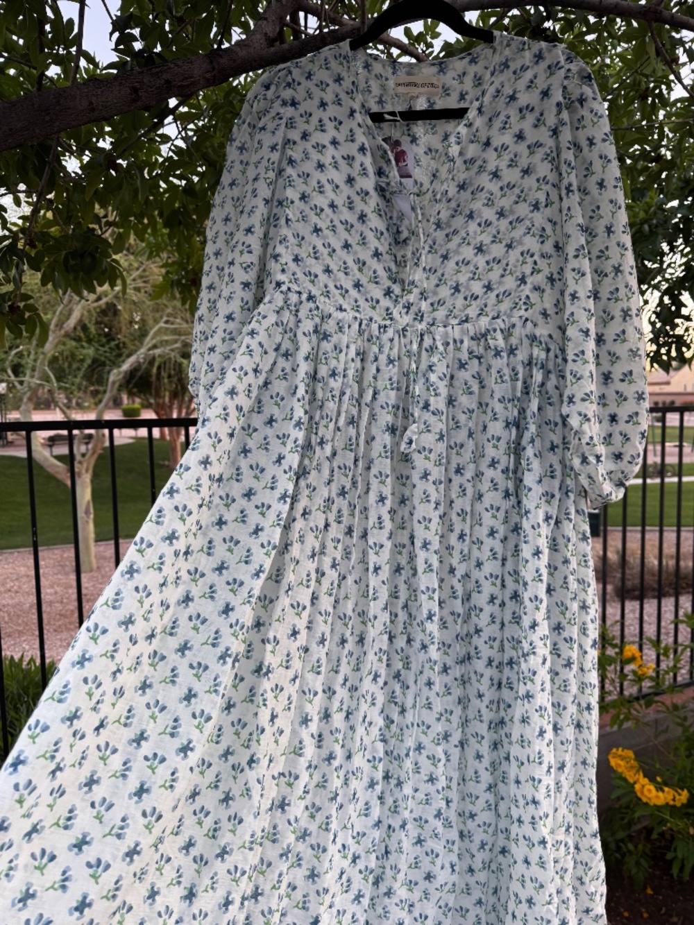 Daughters of India Kyra Dress in Azure Size XL NWT